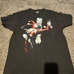 Vintage DC Comics Joker & Harley Quinn Graphic Tee Black Size L